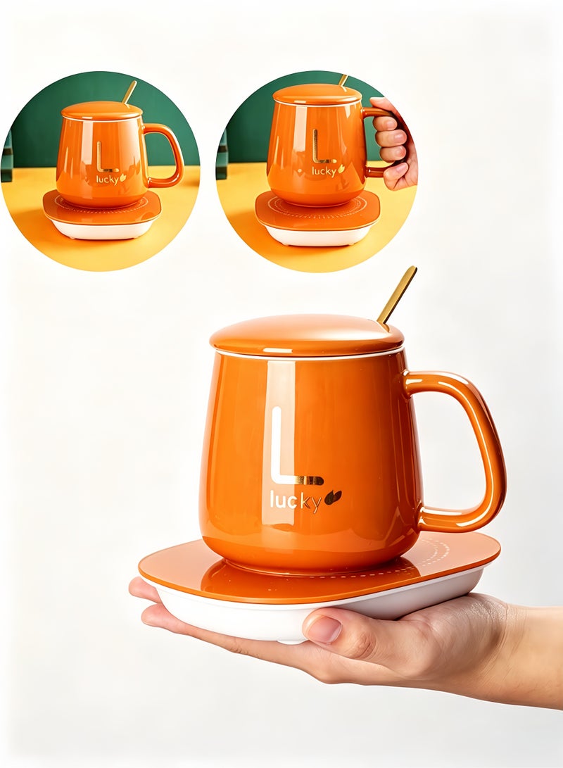 loven Smart coffee set, automatic switch, gravity-sensor mug, desk-friendly, with insulated mug heating plate (up to 55°C/131°F), 14 oz. - Image 2