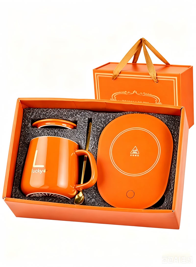 loven Smart coffee set, automatic switch, gravity-sensor mug, desk-friendly, with insulated mug heating plate (up to 55°C/131°F), 14 oz. - Image 1