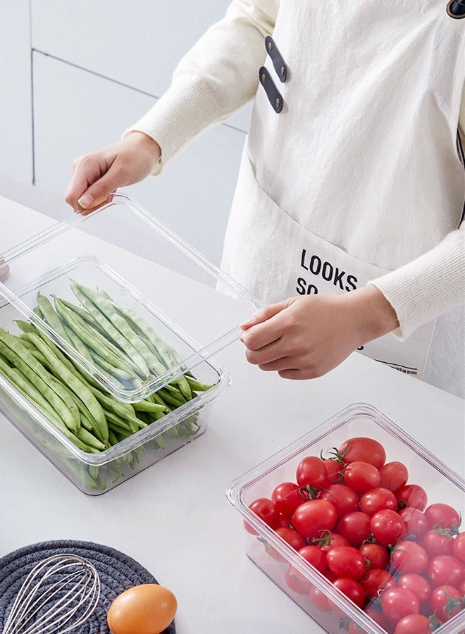 Morlife Stackable Refrigerator Organizer Bin with Lid（22.4x17.2x9.9cm） - Image 4