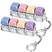 DEARIDAP 2 PCS Keyboard Fidget 4in1 Keyboard Button Clicker Keychain Push Bubble Sensory Fidget Supplies for Kids Adults to Relief Pass Time Blue Pink Yellow Purple - Image 2
