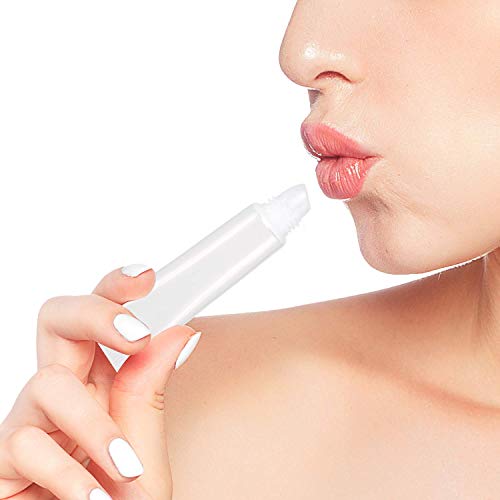 SpiderJuice 5Pc 5ml Clear Mini Refillable Empty Squeeze Lip Gloss Lip Balm Lip Oil Tubes Storage Container Jar Bottles with Screw Cap for Household Translucent Frosted & Travel Toiletries - Image 2