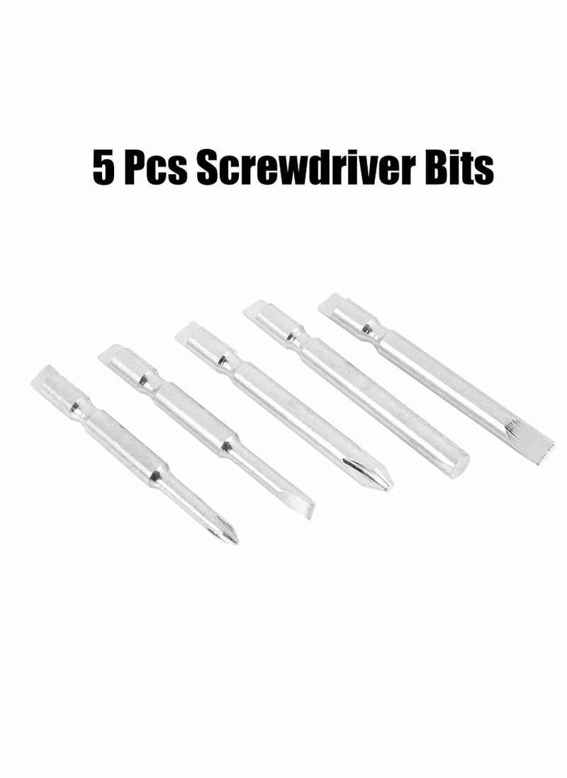 Y&D - Spiral Screw Driver, 260MM Hand Pressing Ratchet Screwdriver with 5 Pcs Bits Set, Push Pull - Image 1
