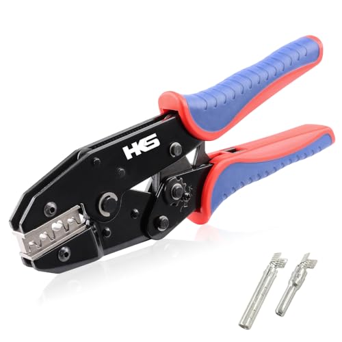 HKS Crimping Tool for Solar PV Cable Connectors Ratcheting Wire Crimpers AWG 148 2510mm Ratchet Terminal Crimper Electrical Crimping Tool - Image 1