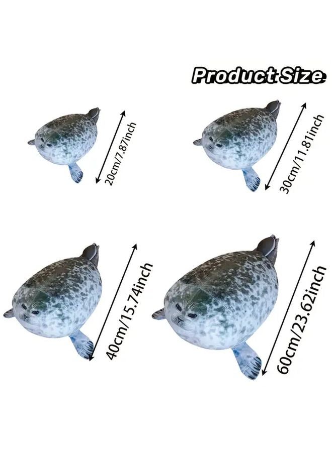 40cm Gray Seal Plush Toy Soft Sea Lion Stuffed Animal Birthday Gift Home Decor - Image 3