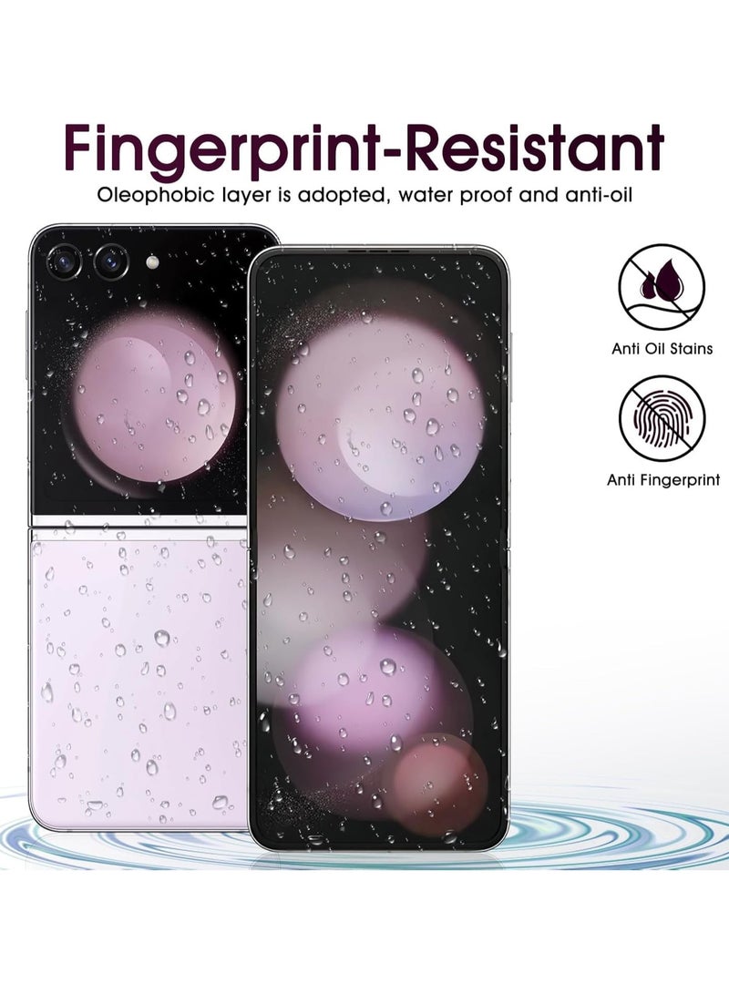 4 in 1 Screen Protector for Samsung Galaxy Z Flip 7, Inside TPU Hydrogel Film+Lens Film+ Front/Back HD Clarity Screen Protector for Samsung Galaxy Z Flip 7-6.9", Touch Sensitive, HD-Ultra Thin Soft TPU - Image 5