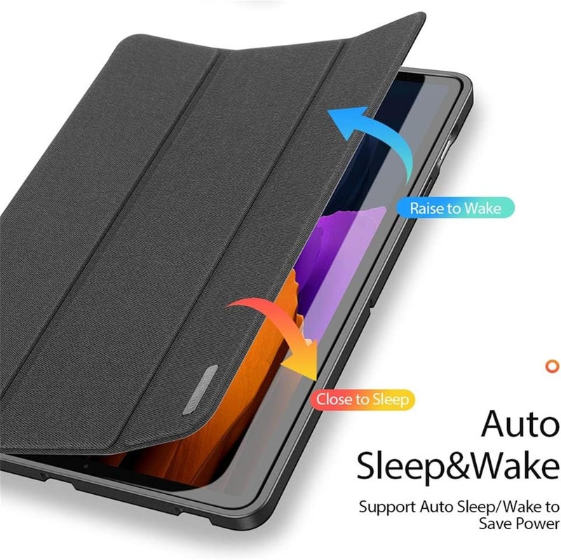 موتيم جراب مغناطيسي من الجلد الصناعي خفيف الوزن فائق النحافة مع حامل، جراب فوليو، متعدد الزوايا، وظيفة الإيقاظ/السكون التلقائي لجهاز سامسونج تاب S9 ألترا/S8 ألترا، أسود - Image 3
