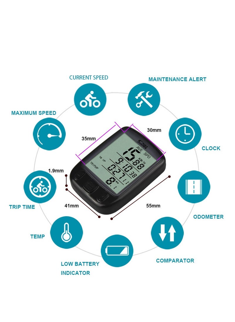 SunDING - Mountain Bike Road Bicycle Wireless Stopwatch Multifunctional Interface Waterproof Tachometer Riding Equipment Speedometer - Image 1