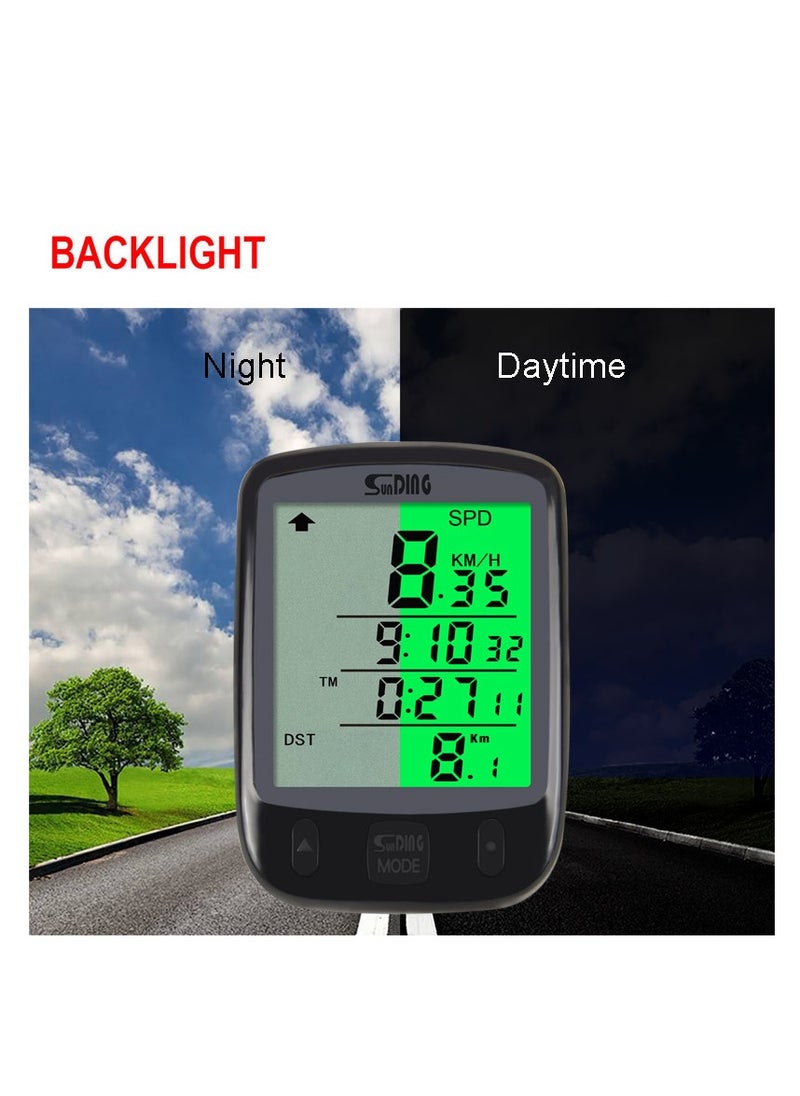 SunDING - Mountain Bike Road Bicycle Wireless Stopwatch Multifunctional Interface Waterproof Tachometer Riding Equipment Speedometer - Image 1