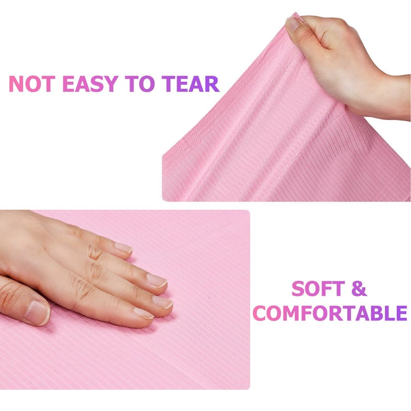 Makartt Disposable Nail Mats: 50Pcs Easy to Clean,3 Ply Waterproof Nail Table Desk Towel for Manicure Pedicure, Versatile for Tattoo & Dental Bibs, Salon Nail Tech & Home DIY Nail Art Supplies Pink - Image 5