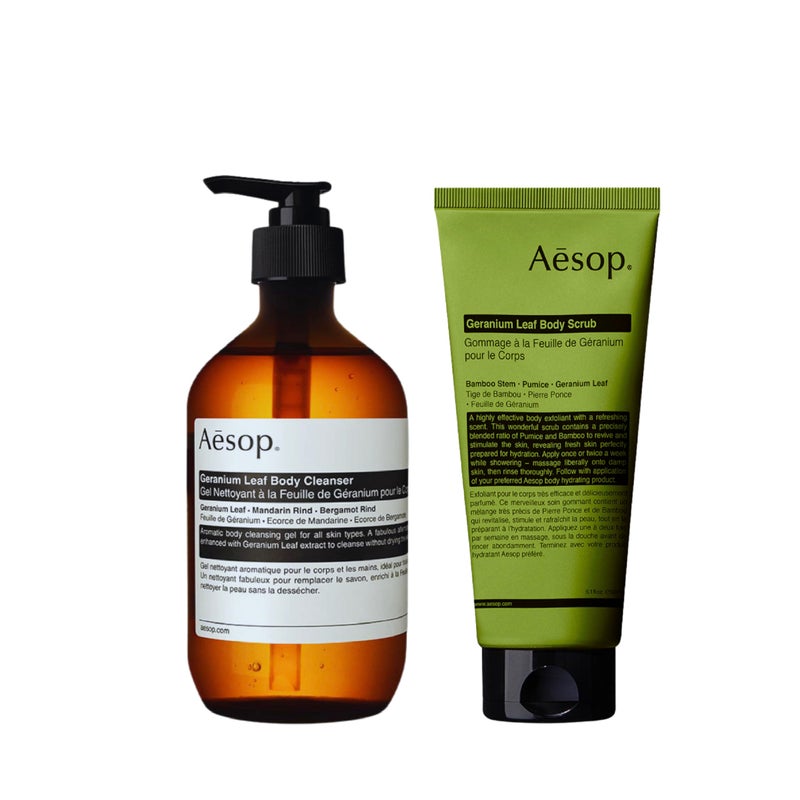 Aesop Geranium Leaf Body Cleanser Scrub 169 oz 62 oz