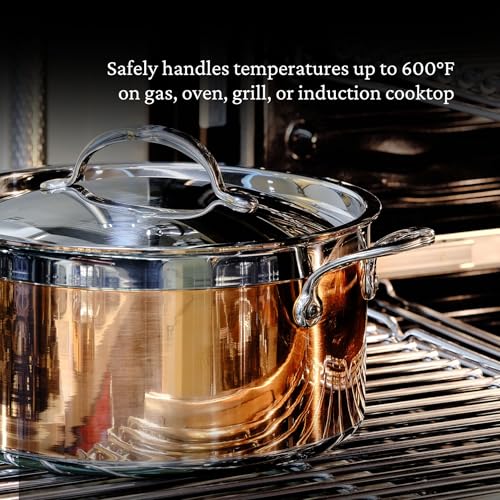 Hestan - CopperBond Collection - 100% Pure Copper 10-Piece Ultimate Cookware Set, Induction Cooktop Compatible - Image 5