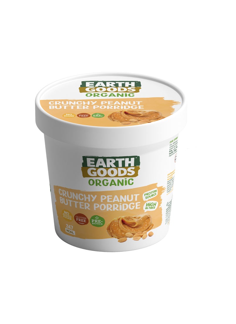 Earth Goods Organic Gluten Free Crunchy Peanut Butter Porridge 60g  - Image 1