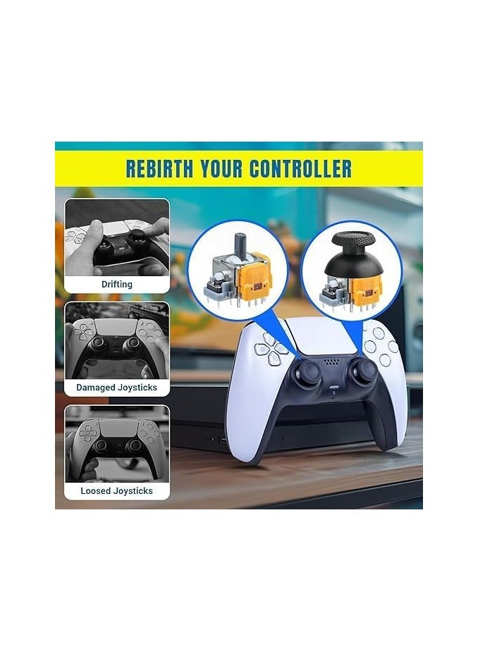 GINFULL 120GF/1.2N NEW Upgraded V4.0 3D Analog Hall Effect Joystick for PS4 PS5 Xbox Series S X Controller Software Calibration - Image 3