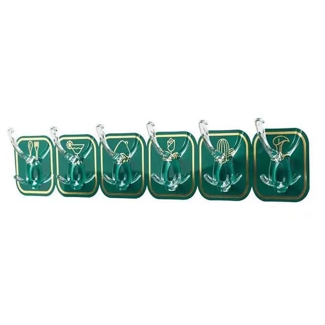 AMEEDARSHAN AMEEDARSHAN ABS Plastic Candy Color Multifunctional Durable Bathroom Kitchen Door Hanger Hook for Clothes Towel Bag Pack of 2  - Image 1