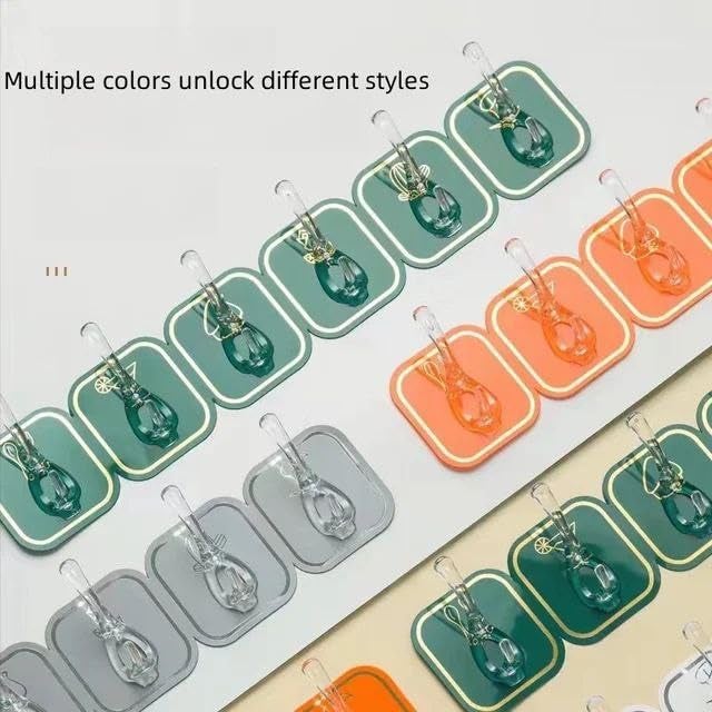 AMEEDARSHAN AMEEDARSHAN ABS Plastic Candy Color Multifunctional Durable Bathroom Kitchen Door Hanger Hook for Clothes Towel Bag Pack of 2  - Image 4