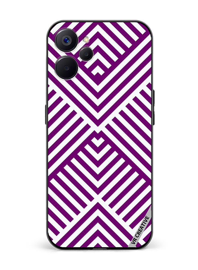 VR CREATIVE Protective Case Cover For Realme 10 5G Strips Design Multicolour - Image 1