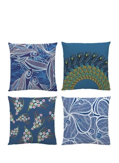 Y&D 4 Pack Decorative Throw Pillow Covers, 18x18 Boho Teal Suitable for Sofa, Living Room, Garden, Balcony  - Image 1