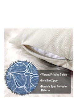 Y&D 4 Pack Decorative Throw Pillow Covers, 18x18 Boho Teal Suitable for Sofa, Living Room, Garden, Balcony  - Image 3