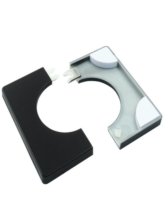 Cionyce Wall Split Flange 51mm Diameter Hole Wall-mounted Water Pipe Cover, ABS Plastics Square Shaped Escutcheon Plates(Black) - Image 4