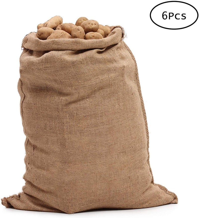 Bekith Heavy-duty Burlap Potato Sacks Race Bags 24x39, Set of 6 - Image 4