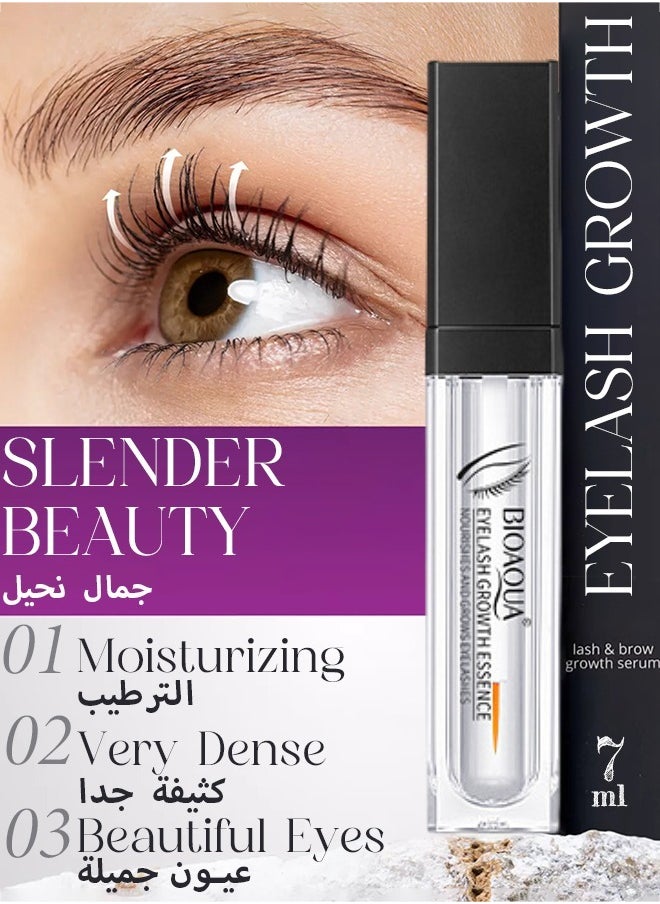 BIOAQUA Premium Eyelash Growth Serum - 7ml Fuller and Longer Looking Lashes Lash Enhancing Serum For Natural Lashes Or Lash Extensions & Brows, Vegan & Cruelty-free  - Image 1