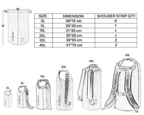 Unigear Dry Bag Waterproof, Floating and Lightweight Bags for Kayaking, Boating, Fishing, Swimming and Camping with Waterproof Phone Case (Yellow, 5L) - Image 5