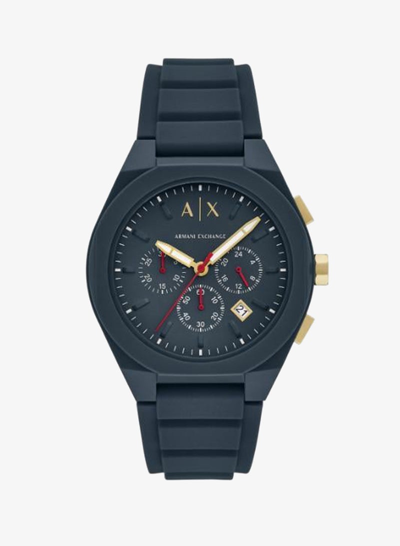 Armani Exchange Ax4168 Silicone Strap Analog Watch - Image 1