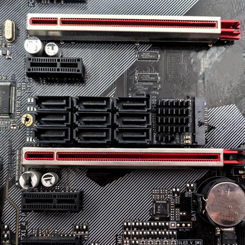 9 Port PCIe SATA 3 6Gbps Storage Controller Card for Server Workstation RAID Array - Image 5