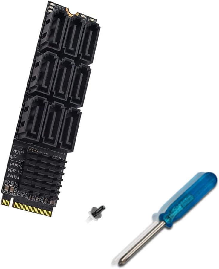 9 Port PCIe SATA 3 6Gbps Storage Controller Card for Server Workstation RAID Array - Image 1