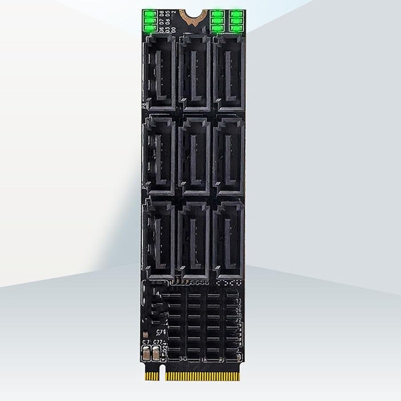 9 Port PCIe SATA 3 6Gbps Storage Controller Card for Server Workstation RAID Array - Image 4
