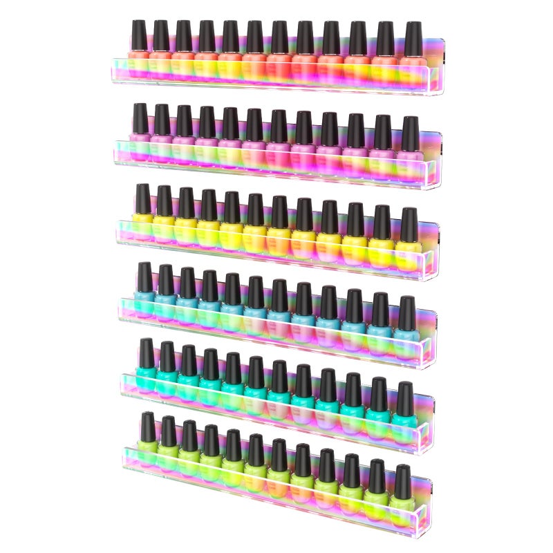 Femeli Nail Polish Wall Rack (Iridescent 15 Inch) - Image 1