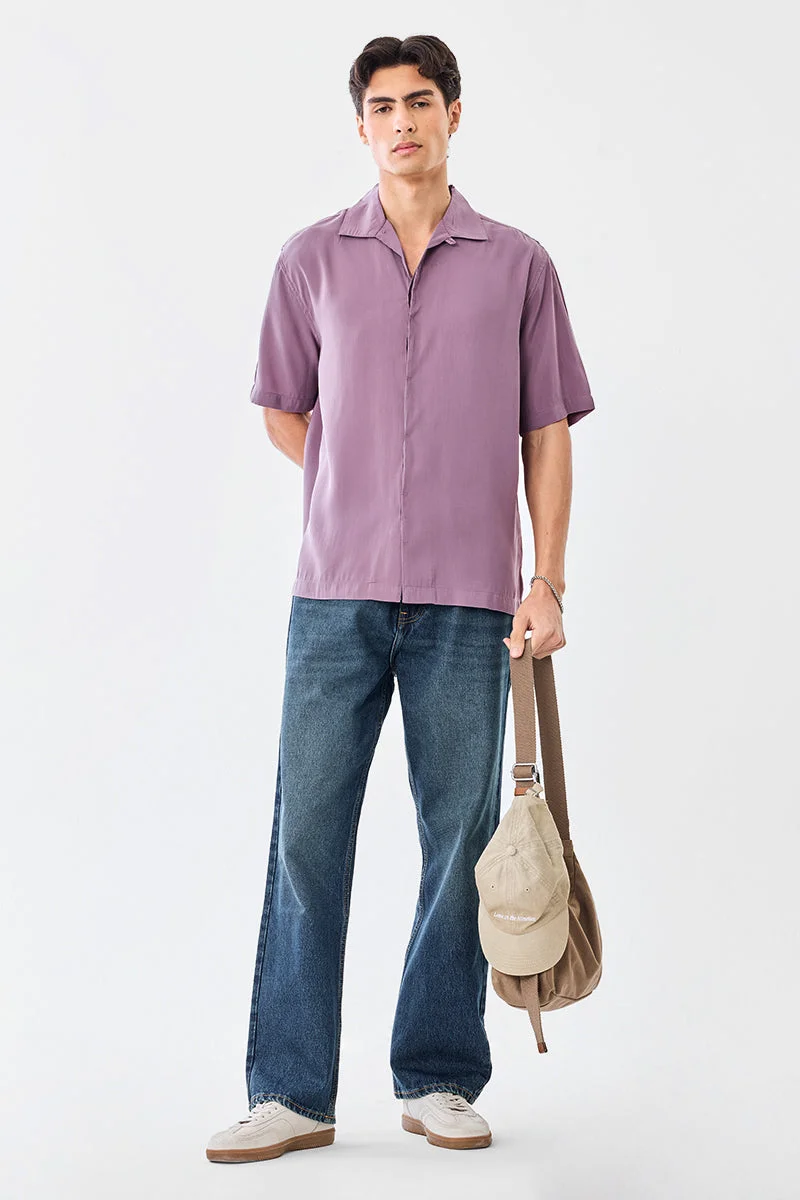 SNITCH قميص بقصة صندوقية بلون الخزامى