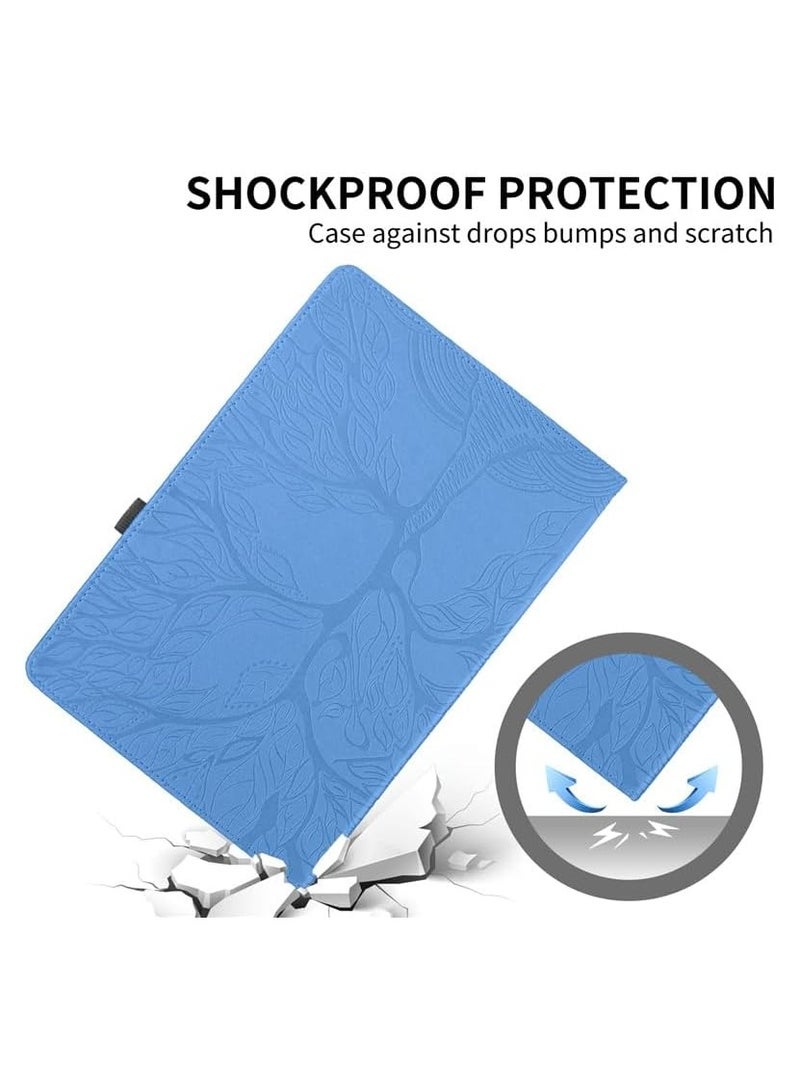 general Compatible with Lenovo Tab P12 12.7 inch 2023 (TB-370FU/TB-371FC) Tree of Life Tablet Case, TPU + PU Leather 360 Degree Rotative Kickstand Cover with Auto Wake/Sleep - Image 4