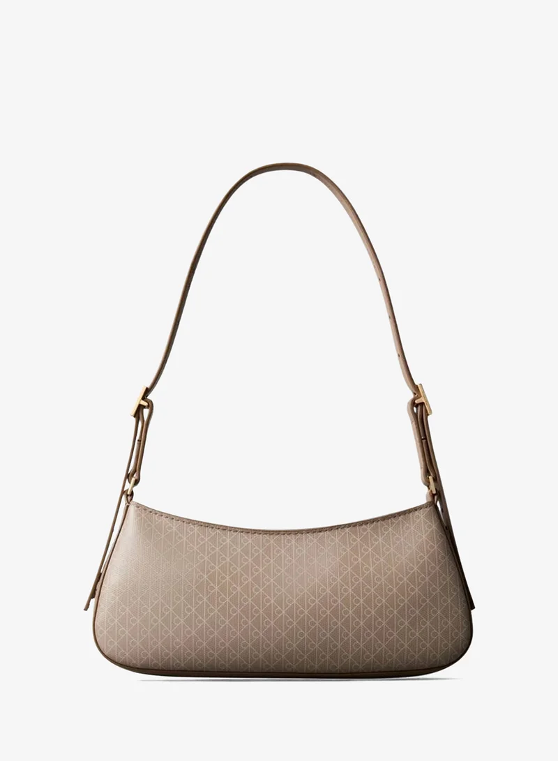 Coated Emblem Small Shoulder Bag