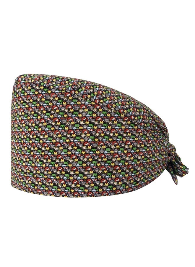 NIBEMINENT Surgical Caps Medical Scrub Hat  Long Hair Dentist Skullcaps Veterinary Hats with Botton Chef Nursing Hats