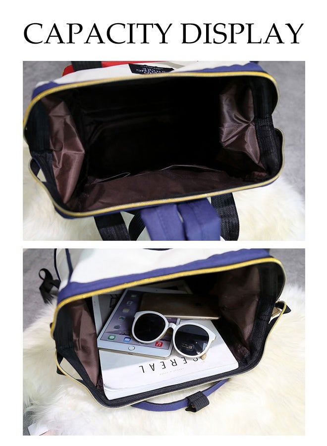 Diaper Bag, Waterproof Mommy Bag,Nappy Bags Handbag, Multifunction Diaper Bag for Baby Care, Travel Backpack Large Capacity Blue - Image 4