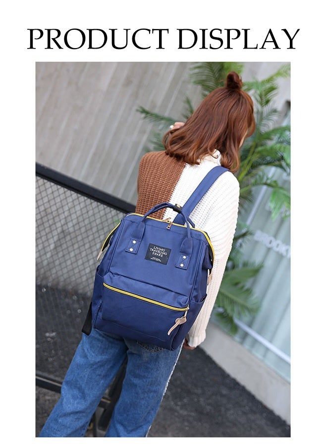 Diaper Bag, Waterproof Mommy Bag,Nappy Bags Handbag, Multifunction Diaper Bag for Baby Care, Travel Backpack Large Capacity Blue - Image 3