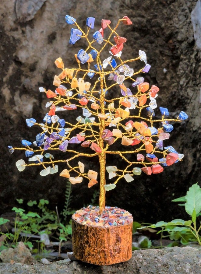 Crocon® 7 Chakra Healing Crystal Tree Bonsai, Desk Decor for Women Room & Office Decor Spiritual Gift Meditation Crystals for Home Room Decor Cute House Warming Gifts for Women Mom Birthday 7-8" - Image 2
