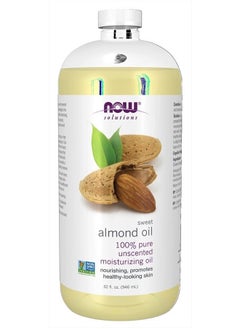 now Solutions, Sweet Almond Oil, 100% Pure Moisturizing Oil, Promotes Healthy-Looking Skin, Unscented Oil, 32-Ounce  - Image 1