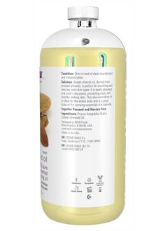now Solutions, Sweet Almond Oil, 100% Pure Moisturizing Oil, Promotes Healthy-Looking Skin, Unscented Oil, 32-Ounce  - Image 2