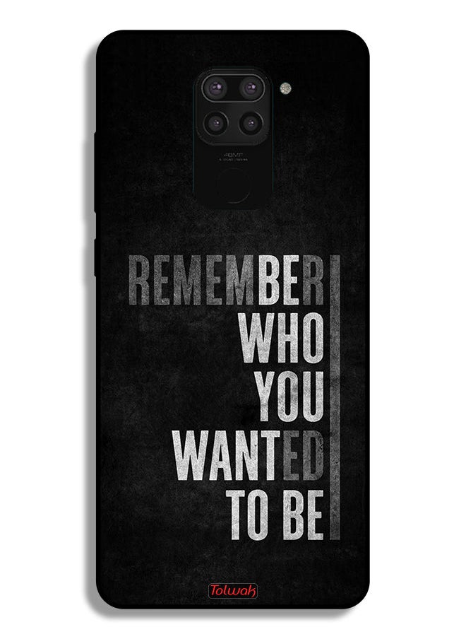 Tolwak Xiaomi Redmi Note 9 Protective Case Cover Remember Who You Wanted To Be  - Image 2