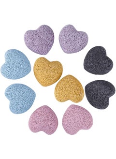 rockcloud rockcloud Colorful Lava Rock Stone Heart Shape Pocket Stones Dyed Lava Rocks Aromatherapy Essential Oil Diffuser Set, 0.9 Inch, 10 Pcs 