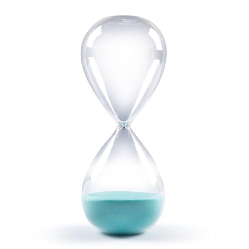 SWISSELITE Hourglass Sand Timers - SWISSELITE Biloba Hourglass Sand Timer Inspired Glass/Home, Desk, Office Decor - Image 4