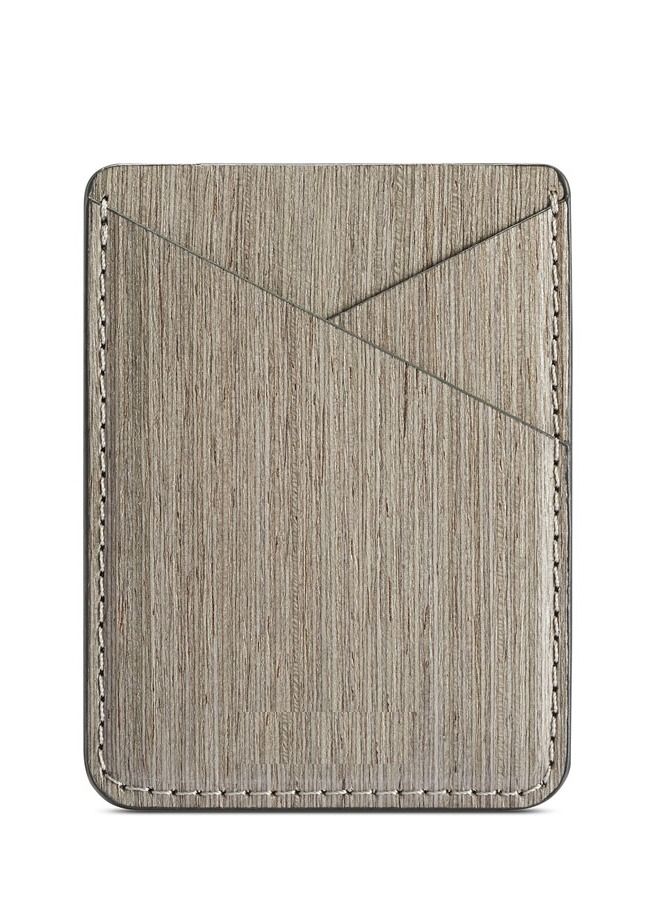 5esha Wooden Grain Mobile Card Holder 