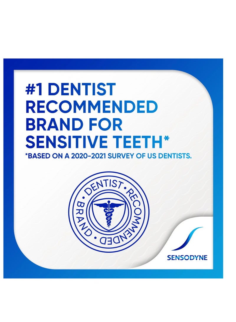 سنسوداين معجون أسنان سنسوداين بقوة التبييض المطورة للترميم والحماية 100مل وفرشاة للأسنان الحساسة - Image 5