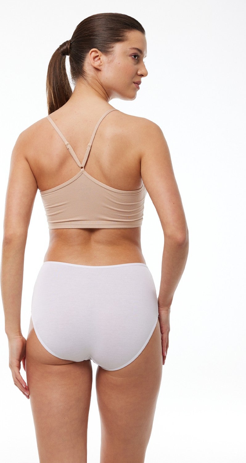 Malabadi Women White 2 Pack Modal High Waist Bato Slip Panties 1030 2M1030 - Image 3