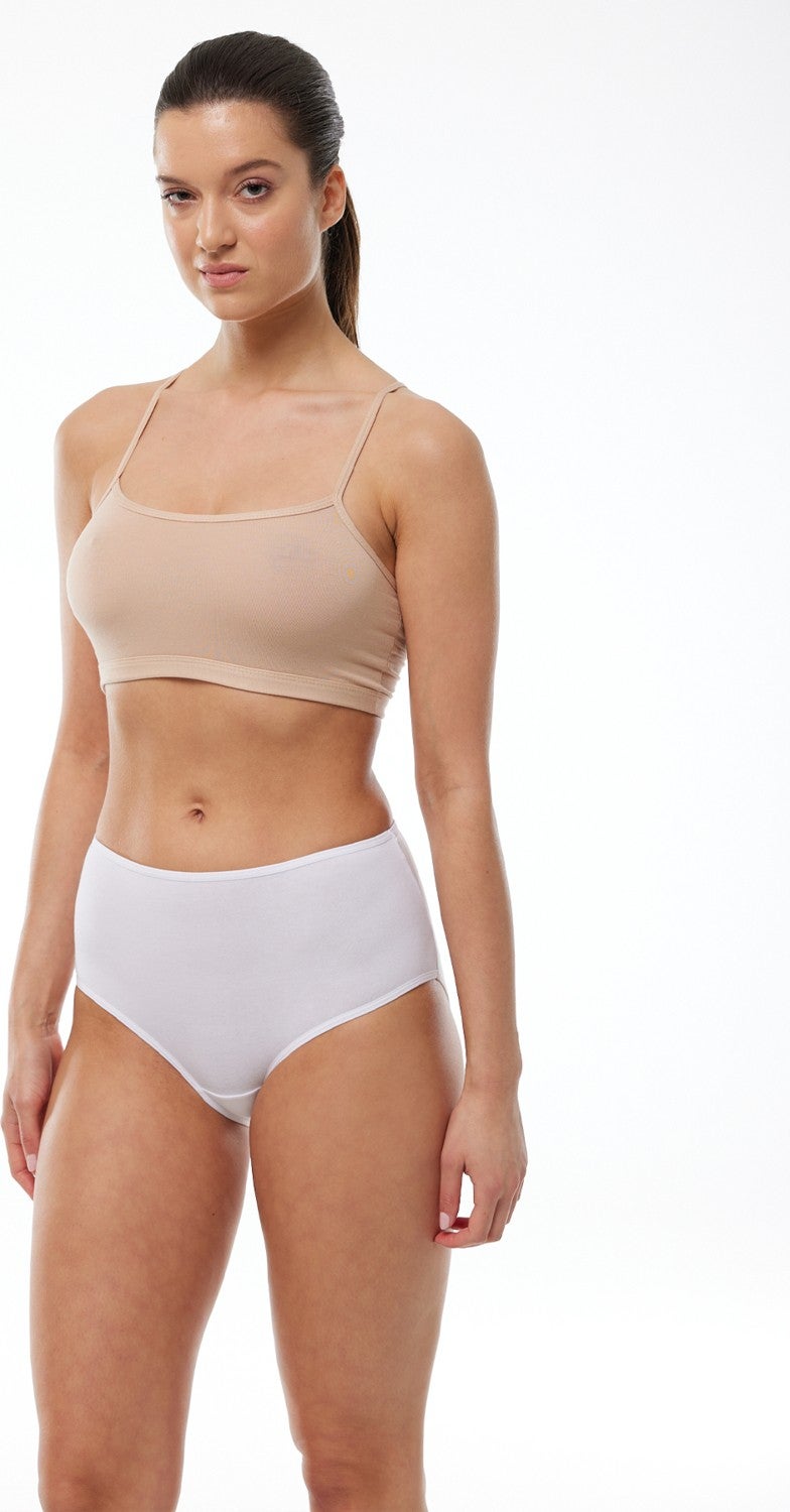 Malabadi Women White 2 Pack Modal High Waist Bato Slip Panties 1030 2M1030 - Image 2