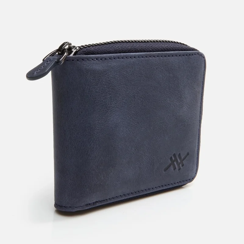 Hotiç 06CUH290110A680 GENUINE Leather Navy Blue Men's Wallet