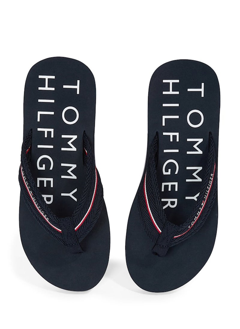TOMMY HILFIGER - Monogram Thongs Beach Flip Flops - Image 1