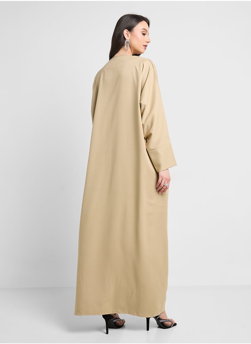 hayas closet Open Front Knitted Abaya  - Image 2